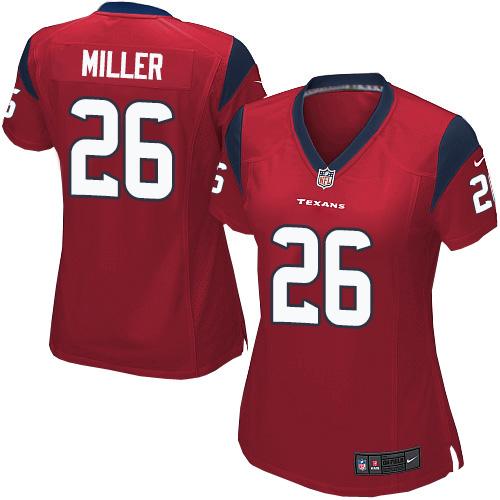 Nike Texans #26 Lamar Miller Red Alternate Women's Stitched NFL Elite Jersey